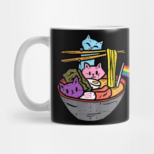 Rainbow Flag Cats Ramen Anime Gay Pride Month Lgbtq Mug